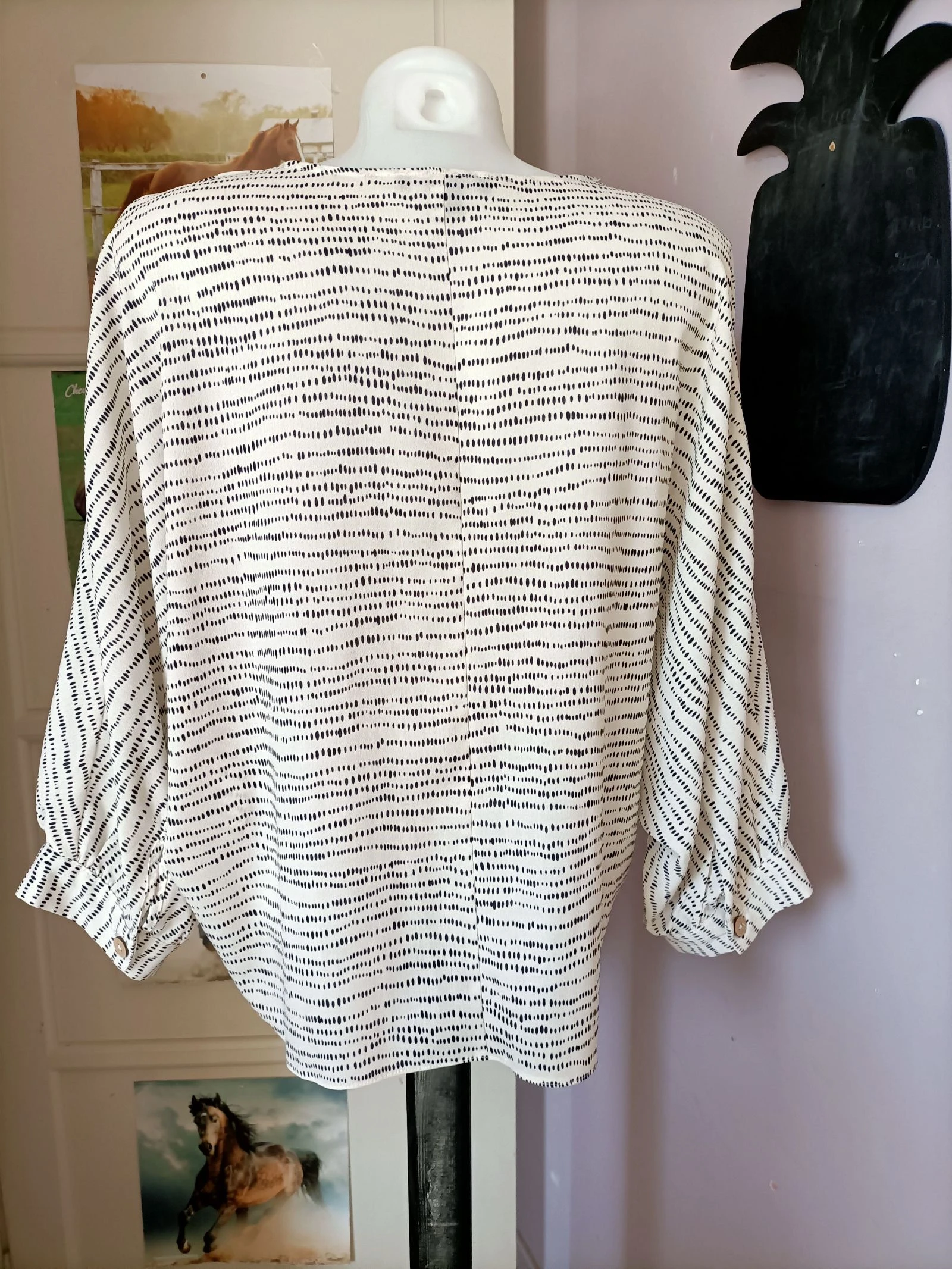 Graphic Printed Blouse / Dots Primark – Size 42 – photo 2